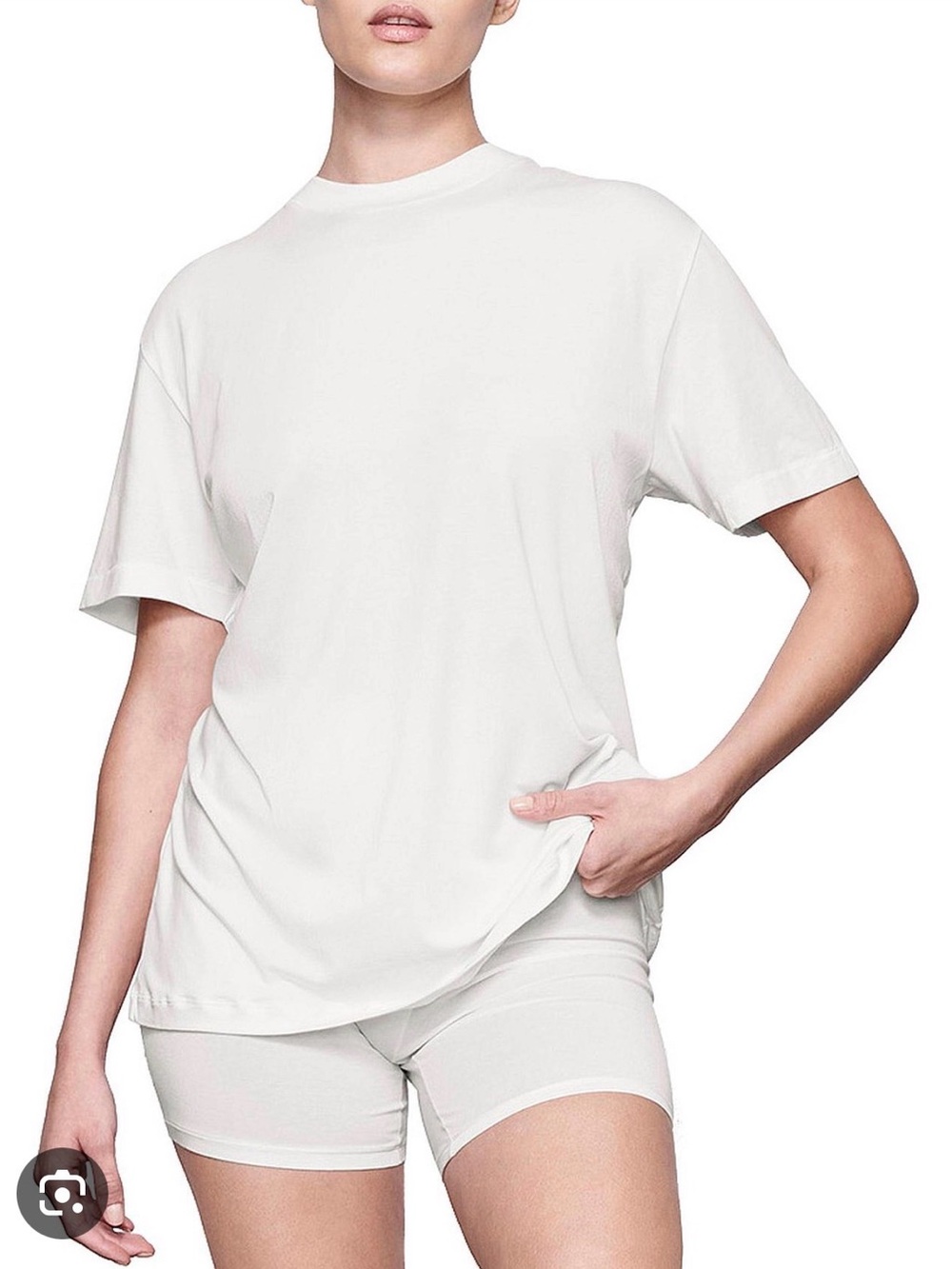 SKIMS boyfriend Tee Short Sleeve Marble Oversized Small NWT